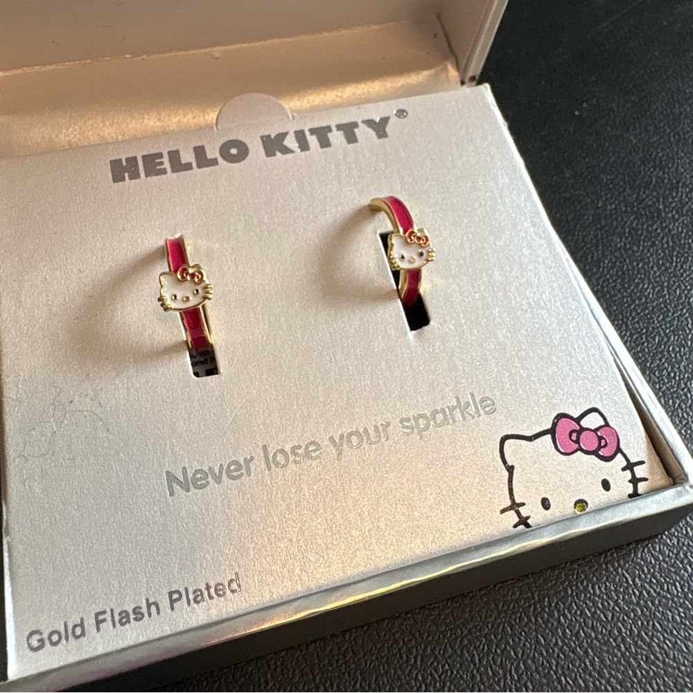 Hello Kitty Gold Plated Earrings (NEW)